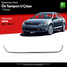 S-Dizayn Volkswagen Jetta Krom U Formlu Ön Tampon Çıtası 1 Prç. 2011-2014 A+ Kalite