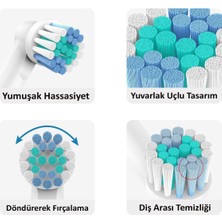 Beatitude Oral B Uyumlu Şarjlı Pilli Diş Fırçası 8 Adet Yedek Başlık Oral B Uyumlu Yedek Fırça Başlık