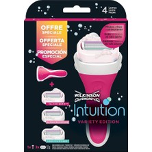 Wilkinson Sword Intuition Variety Paket Kadın Tıraş Makinesi ve 3 Yedek