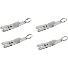 Humble Açık Mini Cep Klipsi El Feneri Klipsi Küçük Dağcılık Kanca Paslanmaz Çelik Cep Klipsi (4 Paket) (Yurt Dışından)