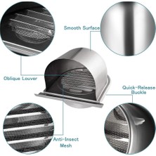 Humble Inç 150MM Su Geçirmez Paslanmaz Çelik Havalandırma Havalandırma Davlumbaz Duvar Hava Çıkış Kapağı Için Korozyon Önleyici Egzoz Çıkarıcı, A (Yurt Dışından)