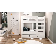 Ninnimo 90X190 Yatak Uyumlu Beyaz Mdf Genç Ranza- MR20-1