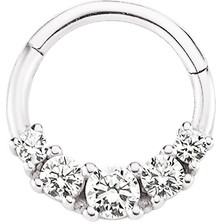 Altın Sepeti Beyaz Altın Beştaş Halka Piercing