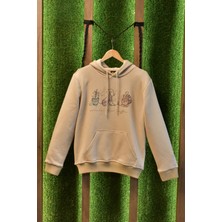 HGM Cat And Coffe Özel Tasarım Kanguru Kapşonlu Oversize Unisex Sweatshirt