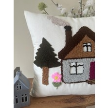 Punchh Atolyesii Punchhatolyesii Ev Desen Elyapımı Kırlent Kılıfı Ekru Renk 43X43 cm