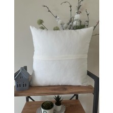 Punchh Atolyesii Punchhatolyesii Ev Desen Elyapımı Kırlent Kılıfı Ekru Renk 43X43 cm