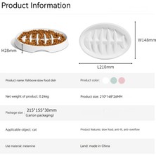 Dreamm Evcil Kediler Için Balık Kılçığı Şeklinde Kase Boğulma Önleyici Yiyecek Kasesi (Yurt Dışından)