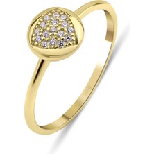 Kairos Jewelry 14 Ayar Altın Üçgen Motifli Yüzük KRS135-14GRZ