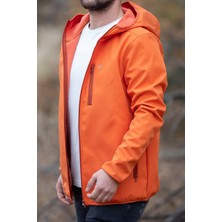 Huğlu Outdoor Turuncu Kapüşonlu Softshell Mont