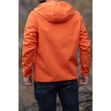 Huğlu Outdoor Turuncu Kapüşonlu Softshell Mont