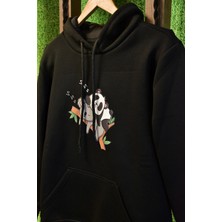 HGM Panda And Koala Özel Tasarım Oversize  Kanguru Kapşonlu Unisex Sweatshirt