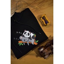 HGM Panda And Koala Özel Tasarım Oversize  Kanguru Kapşonlu Unisex Sweatshirt