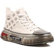 Marcomen 152-18220 Beyaz Deri Erkek Hi Sneaker