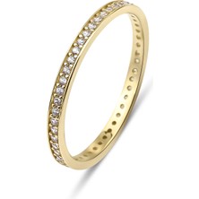 Kairos Jewelry 14 Ayar Altın Minimal Tamtur Yüzük KRS098-14GRZ