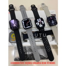 MUTU Hk9 Pro Plus Platinum (3 Kordon Özel Seçmeli) Son Versiyon Watch 9 Amoled Ekran Akıllı Saat