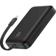 Baseus Mgsafe Mini 30W 10.000 Mah Type-C Kablolu Kablosuz Şarjlı Powerbank Siyah