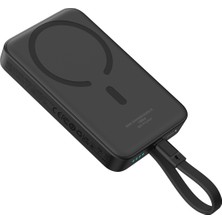 Baseus Mgsafe Mini 30W 10.000 Mah Type-C Kablolu Kablosuz Şarjlı Powerbank Siyah