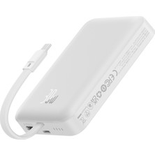 Baseus MagSafe Mini – 10.000 mAh 30W Type-C Kablolu Kablosuz Powerbank – Beyaz