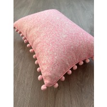 Tuğçe Demir Home Design Mini Bel Boy Pembe Parıltı Desen Dekoratif Kırlent Kılıfı