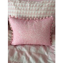 Tuğçe Demir Home Design Mini Bel Boy Pembe Parıltı Desen Dekoratif Kırlent Kılıfı