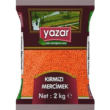 Yazar Yerli Kırmızı Mercimek 2 Kg. x 2 Adet