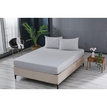 Doqu Home Colourful Fitted Çarşaf Çift King Size - Gri