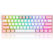 Redragon K617-RGB Fızz %60 Q Türkçe Kablolu Mekanik Klavye Beyaz Pembe