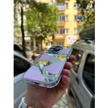 SPHONE iPhone 12 Pro Uyumlu Kılıf Hologramlı Colorful Rainbow Renkli Gökkuşağı Bulut 3D Grafiti Desen Figür