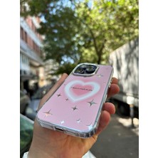 SPHONE iPhone 13 Pro Max Kılıf Hologramlı Casetify Kalpıi Have A Crush On You Yazılı 3D Grafiti Figür Desen