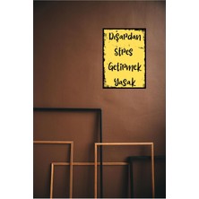Hediye Vakti Dışarden Stres Getirmek Yasaktır Ahşap Retro Poster 28 X20