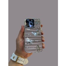 SPHONE iPhone 12 Pro Kılıf Hologramlı Casetify Butterfly Kelebek Desenli 3D Grafiti Desenli Figür Motif