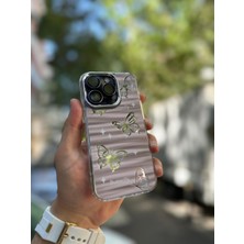 SPHONE iPhone 12 Pro Kılıf Hologramlı Casetify Butterfly Kelebek Desenli 3D Grafiti Desenli Figür Motif