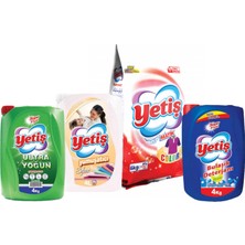 Yetiş Çamaşır Deterjanı 6 kg + Yumuşatıcı Sensitive 4 Lt + Bulaşık Deterjanı 4 kg + Ultra Çamaşır Suyu 4 kg