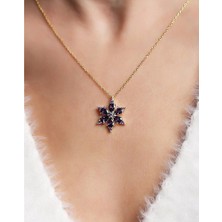 Keyfim Shop Pembe-Geyikli Orta Boy Işıklı Müzikli Kar Küresi ve Lotus Çiçeği Kolye