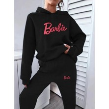 Maki Barbie Baskılı Sweatshirt Alt Üst Eşofman Takımı Barbietakım