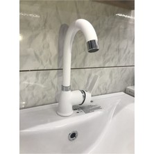 Elmina Armatür Mat Beyaz Nano Teknoloji Lavabo Bataryası