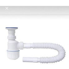 Elmina Armatür Taslı Körüklü Koku Önleyici Lavabo Eviye Sifonu