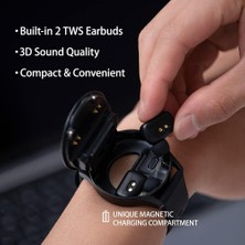 Byrtech RW-37 Bluetooth Kulaklıklı 2si 1 Arada Gps/nfc/siri Destekli Deri Kordonlu Watch Buds Akıllı Saat