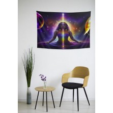 Vision Novas Zodyak Astrolojik Kadın Özel Kadife Duvar Örtüsü Duvar Halısı Tapestry