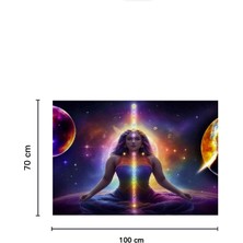 Vision Novas Zodyak Astrolojik Kadın Özel Kadife Duvar Örtüsü Duvar Halısı Tapestry