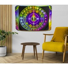 Vision Novas Enerji Çakrası Özel Kadife Duvar Örtüsü Duvar Halısı Tapestry