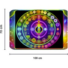 Vision Novas Enerji Çakrası Özel Kadife Duvar Örtüsü Duvar Halısı Tapestry