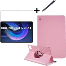 Wowacs Xiaomi Pad 6 11 Inç Uyumlu 360° Dönebilen Standlı Tablet Kılıfı Ekran Koruyucu ve Kalem Seti