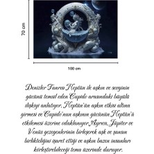Vision Novas Astroloji Balık Burcu Özel Kadife Duvar Örtüsü Duvar Halısı Tapestry