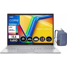 Asus Vivobook 15 X1504ZA-BQ441 Intel Core I7 1255U 8gb 512GB SSD Freedos 15.6" Fhd Taşınabilir Bilgisayar Sırt Çantası HEDIYELIDIR-CSR36