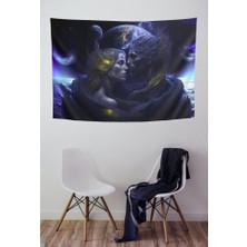 Vision Novas Astroloji Akrep Burcu Özel Kadife Duvar Örtüsü Duvar Halısı Tapestry