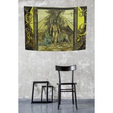 Vision Novas Astroloji Oğlak Burcu Özel Kadife Duvar Örtüsü Duvar Halısı Tapestry
