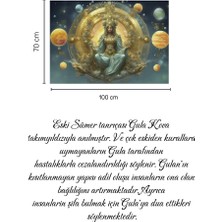 Vision Novas Astroloji Kova Burcu Özel Kadife Duvar Örtüsü Duvar Halısı Tapestry