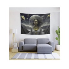 Vision Novas Astroloji Başak Burcu Özel Kadife Duvar Örtüsü Duvar Halısı Tapestry