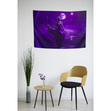 Vision Novas Astroloji Yengeç Burcu Özel Kadife Duvar Örtüsü Duvar Halısı Tapestry